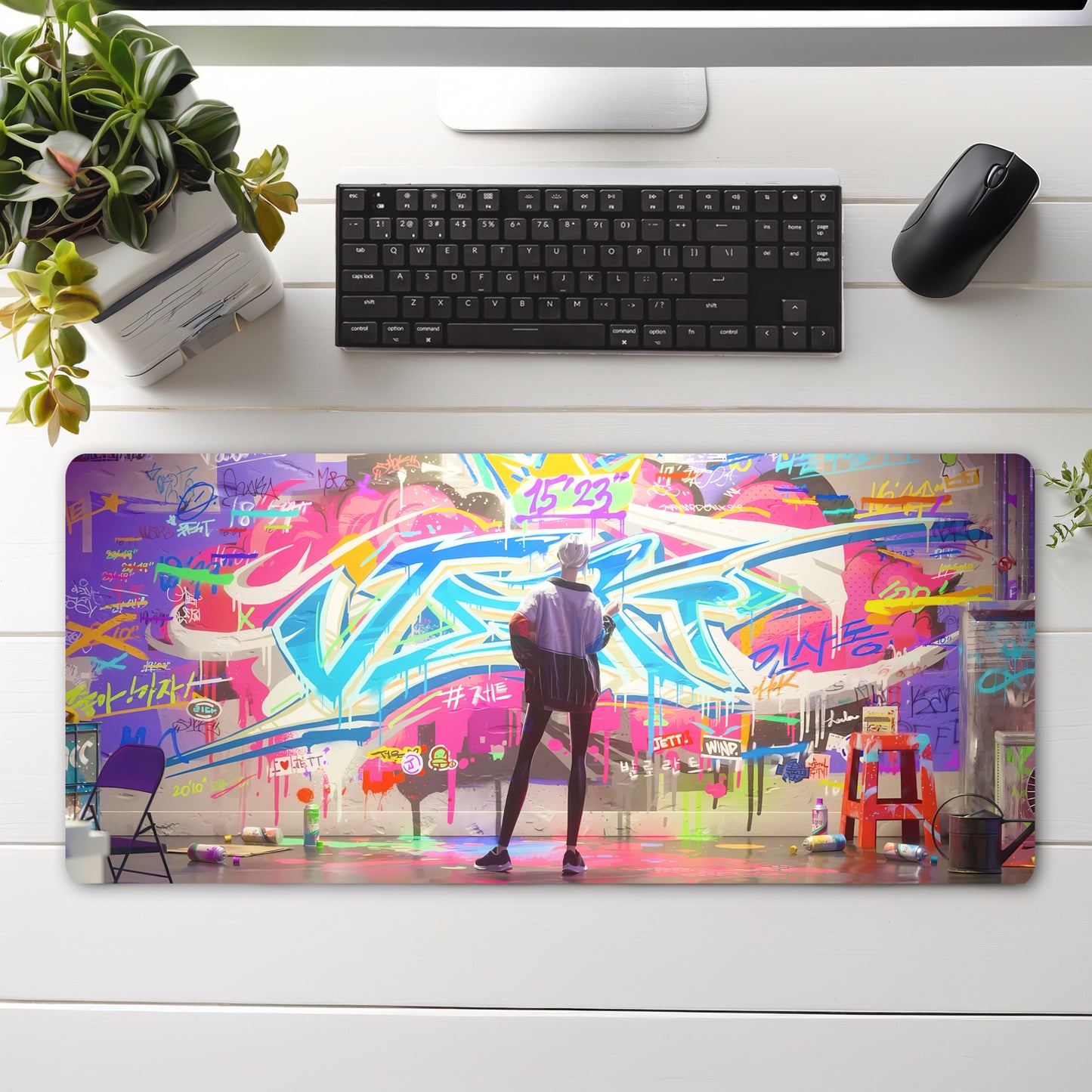 Valorant Jett Mouse Pad (23 X 11 Inches) - Gaming Mouse Pad | Rubber Base Desk Mat