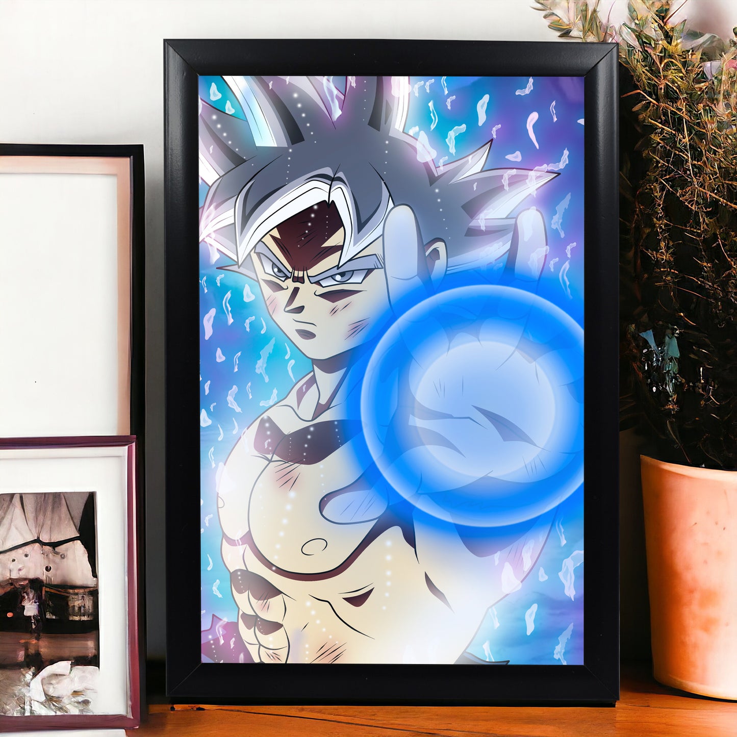 Goku Ultra Instinct Action Figure With A4 Size Goku Photo Frame - Dragon Ball Z
