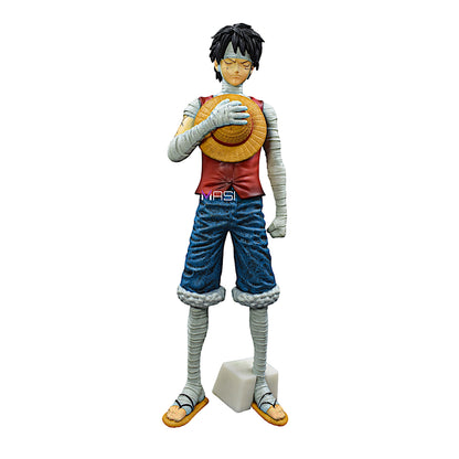 Monkey D. Luffy Holding Straw Hat Action Figure (28 Cm Height) - One Piece