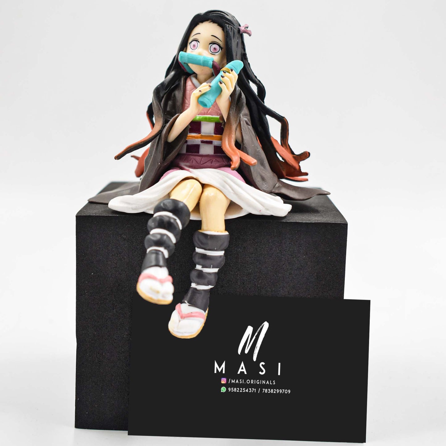 Nezuko Kamado Cute Sitting Action Figure - Demon Slayer