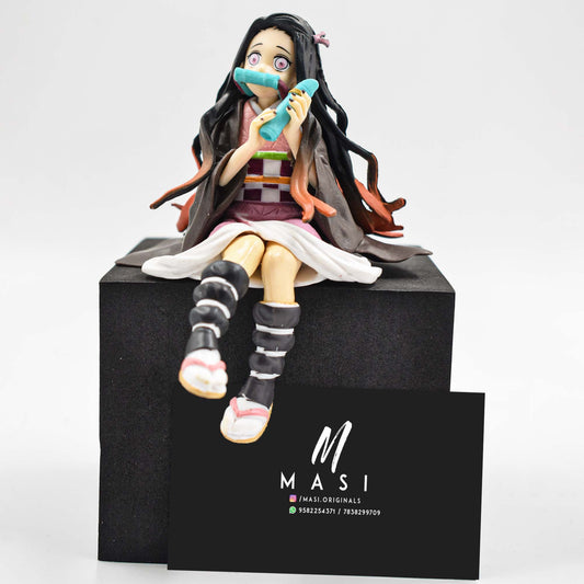 Nezuko Kamado Cute Sitting Action Figure - Demon Slayer