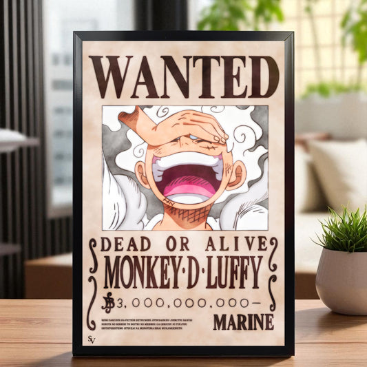 SUN GOD NIKA LUFFY GEAR 5 PHOTO FRAME (A4 SIZE) - ONE PIECE