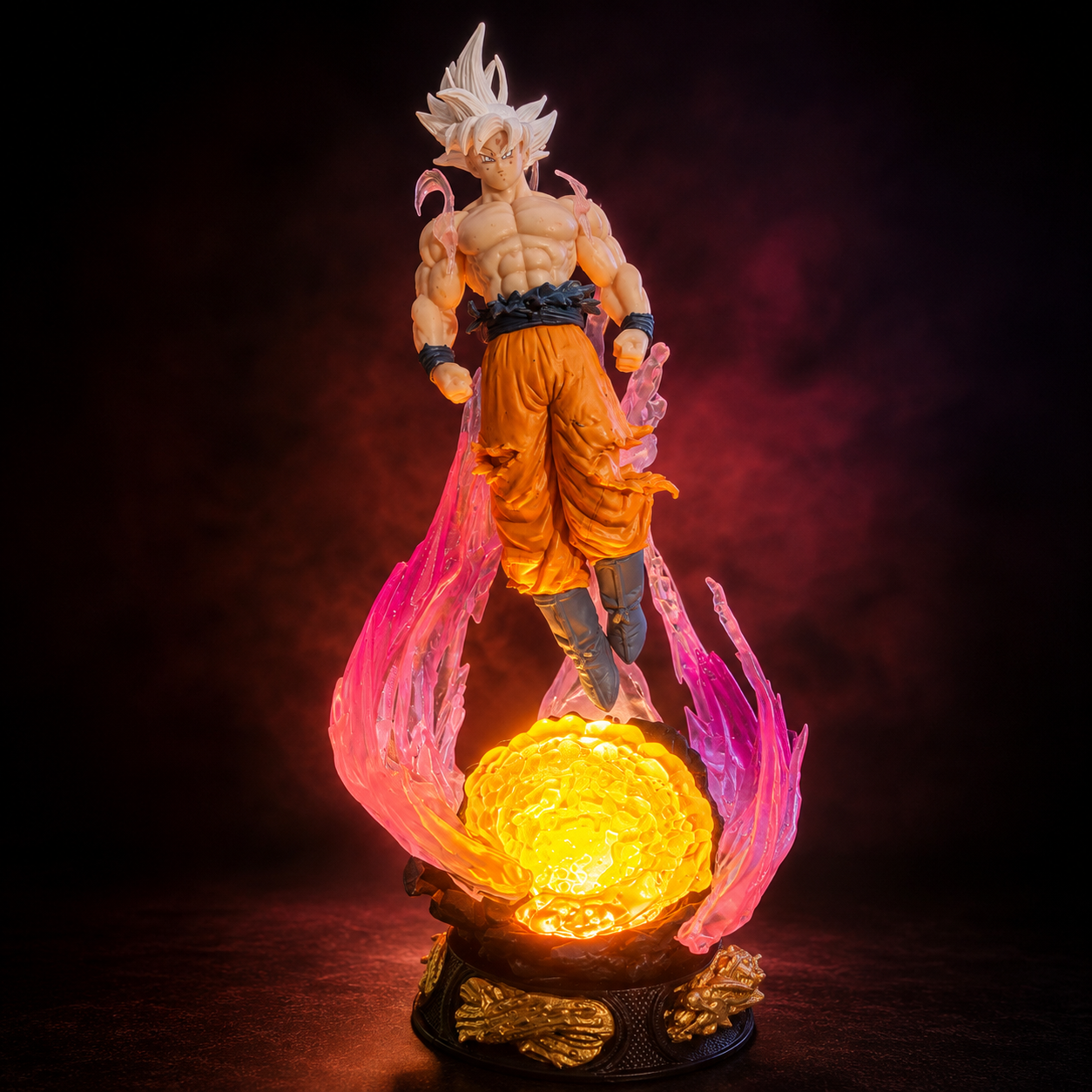 LED SON GOKU "ULTRA INSTINCT" FIGURE | DRAGON BALL Z | 24 CM