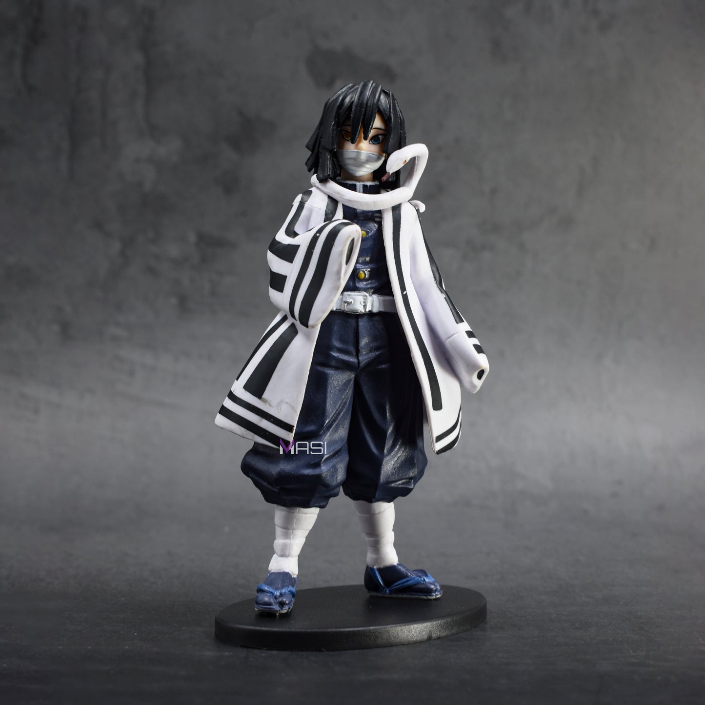 Demon Slayer Anime Hashira Action Figure With Stand (Obanai Igure - Serpent Hashira 16 Cm)