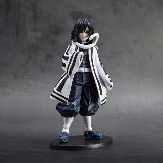 Demon Slayer Anime Hashira Action Figure With Stand (Obanai Igure - Serpent Hashira 16 Cm)