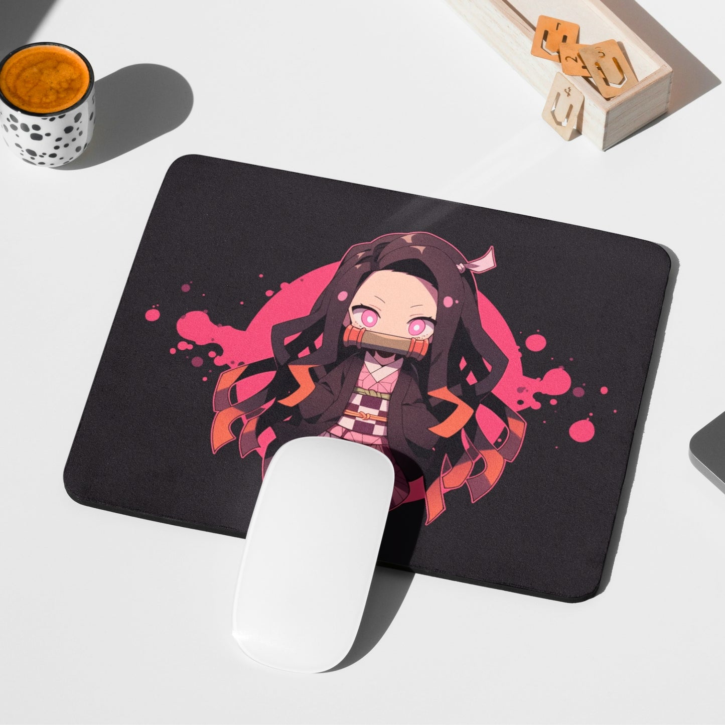 DEMON SLAYER - NEZUKO MOUSE PAD (9 X 7.5 INCHES) - GAMING AND OFFICE MOUSE PAD | RUBBER BASE MOUSE PAD