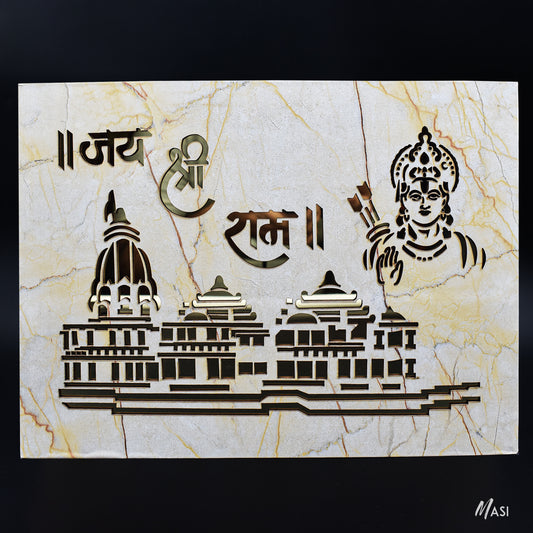 Jai Shree Ram |ram Mandir Home Decoration Wall Sculture For Living Room | Ram Mandir Ayodhya Sculpture