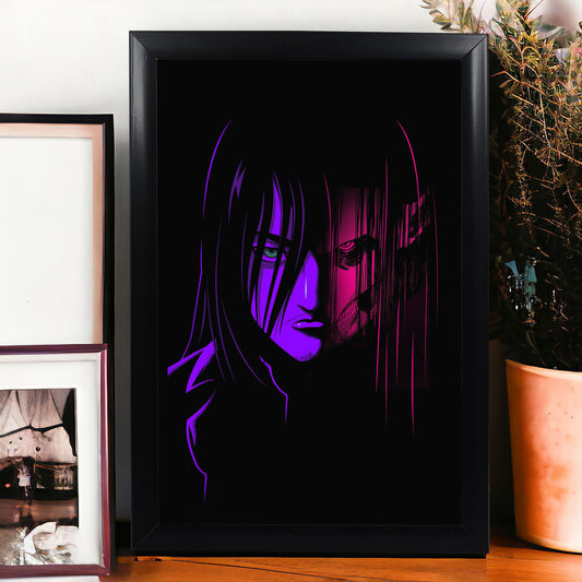 Eren Yeager Attack Titan Face Photo Frame (A4 Size) - Attack On Titan