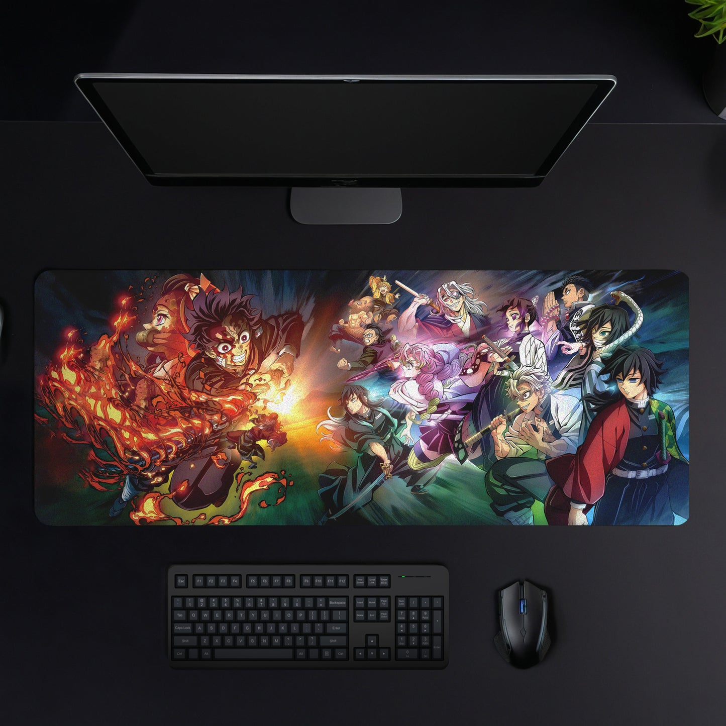 DEMON SLAYER INFINITY WAR DESK MAT (31 X 12 INCHES) GAMING MOUSE PAD | RUBBER BASE DESK MAT