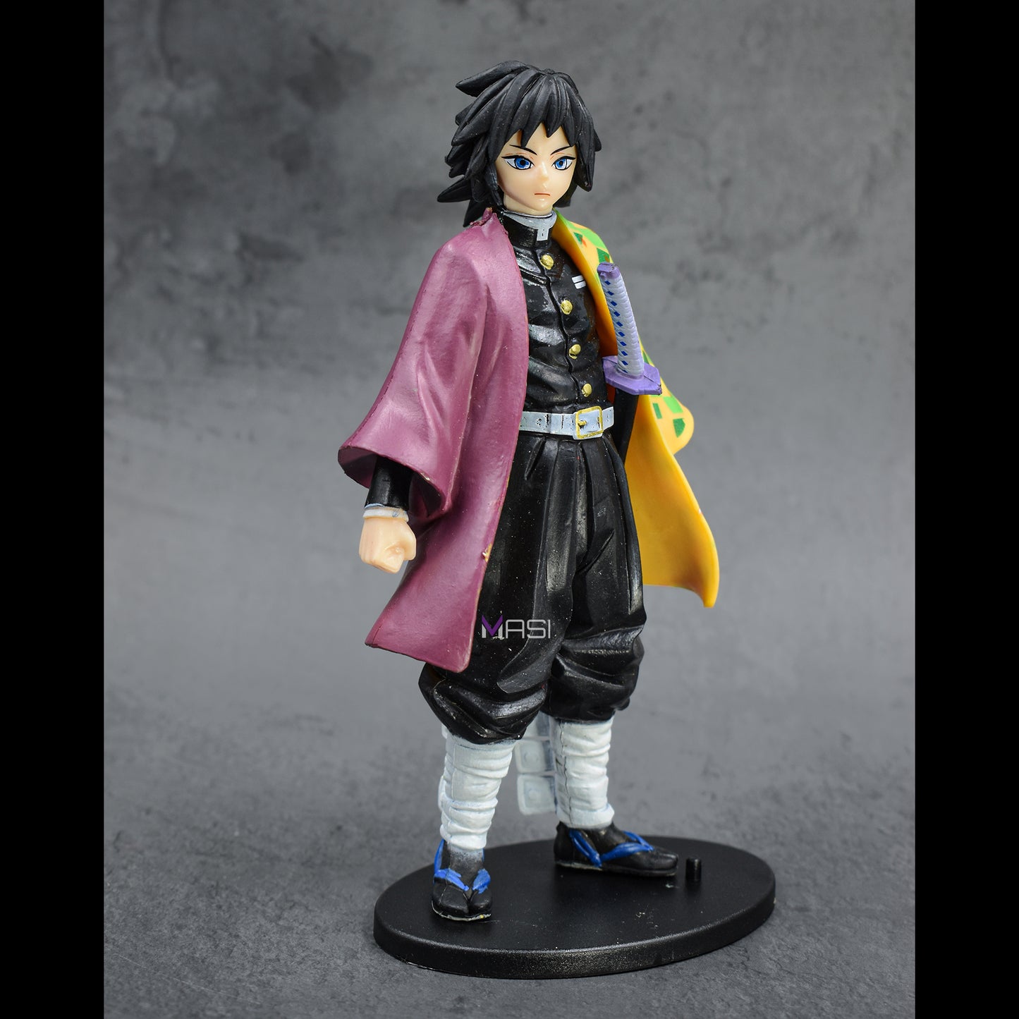 Demon Slayer Anime Hashira Shinobo Kochu Action Figure With Stand - 16 Cm Height (Giyu Tomioka)
