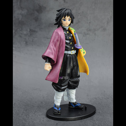 Demon Slayer Anime Hashira Shinobo Kochu Action Figure With Stand - 16 Cm Height (Giyu Tomioka)