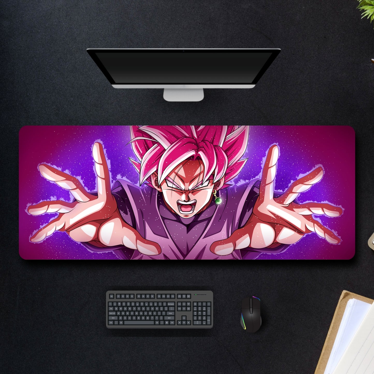 Dragon Ball Z Zamasu The Black Goku Mouse Pad (31 X 12 Inches) - Gaming Mouse Pad | Rubber Base Desk Mat