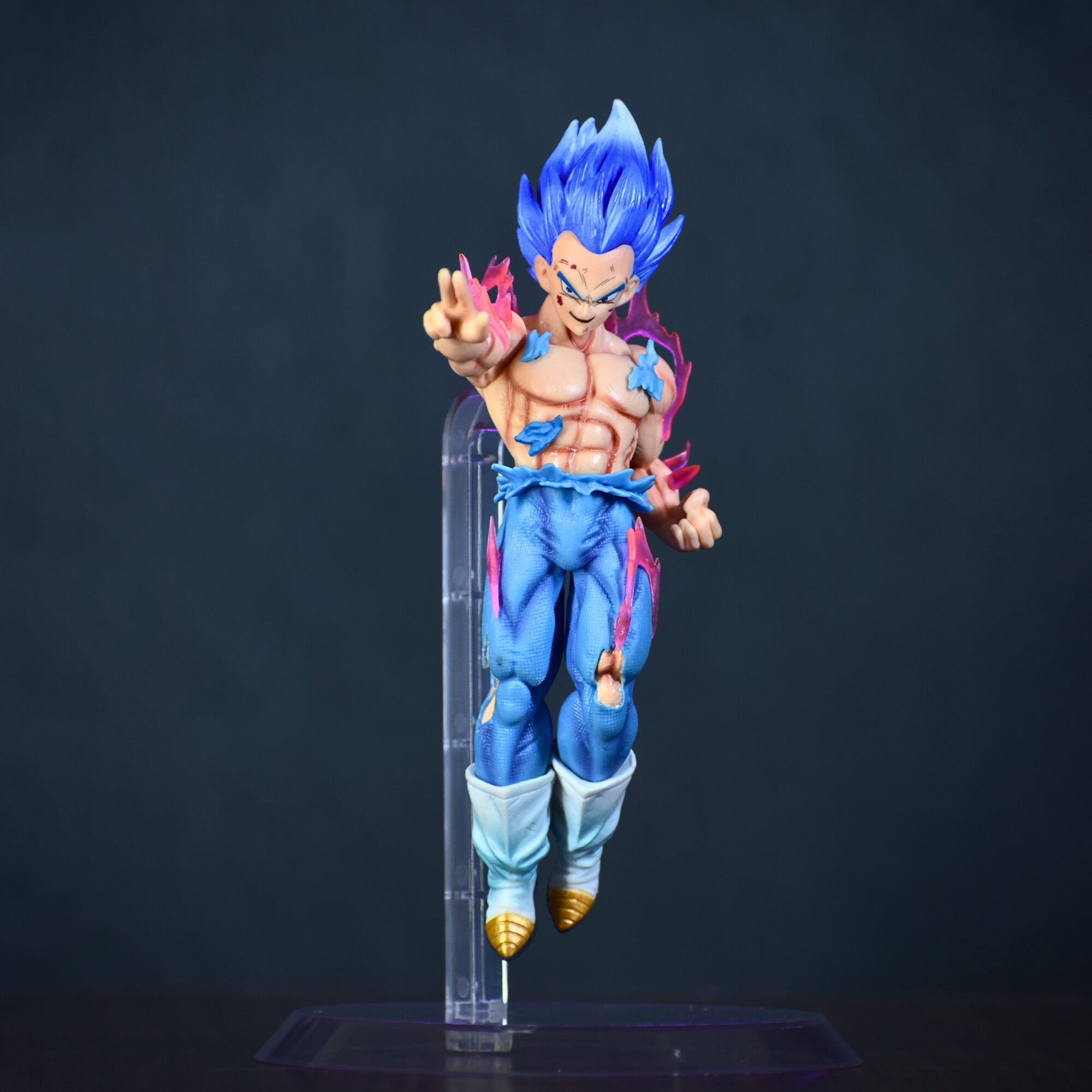 PRINCE VEGETA SSJ BLUE ACTION FIGURE WITH STAND (18 Cm Height) - Dragon Ball Z