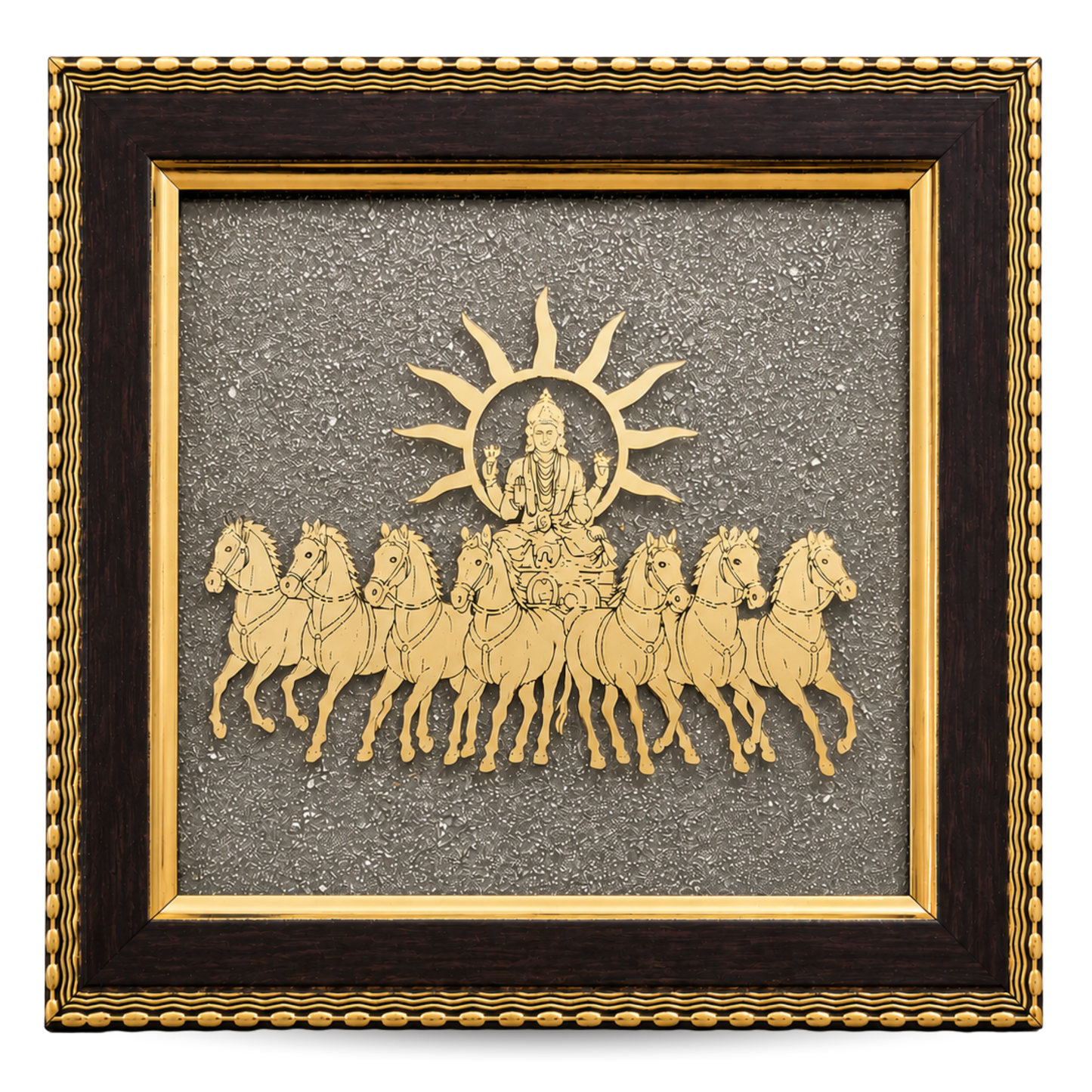 Surya Dev 7 Horses Prosperity Wall Frame - Vastu & Success Decorative Frame