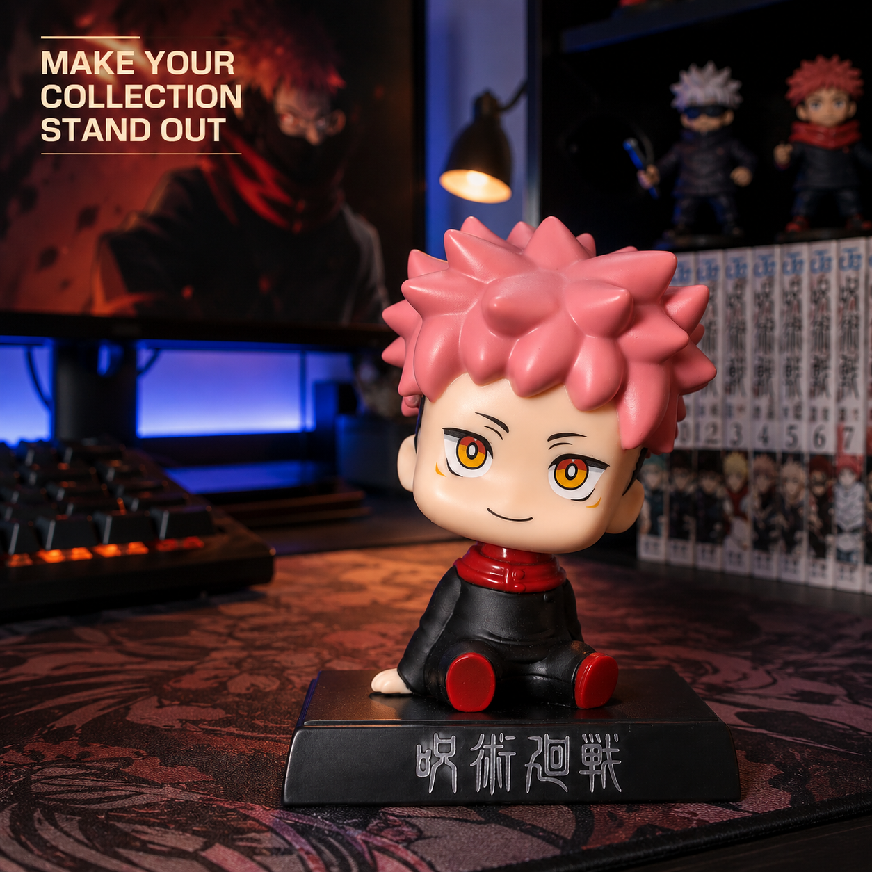 YUJI ITADORI BOBBLEHEAD/MOBILE HOLDER STAND