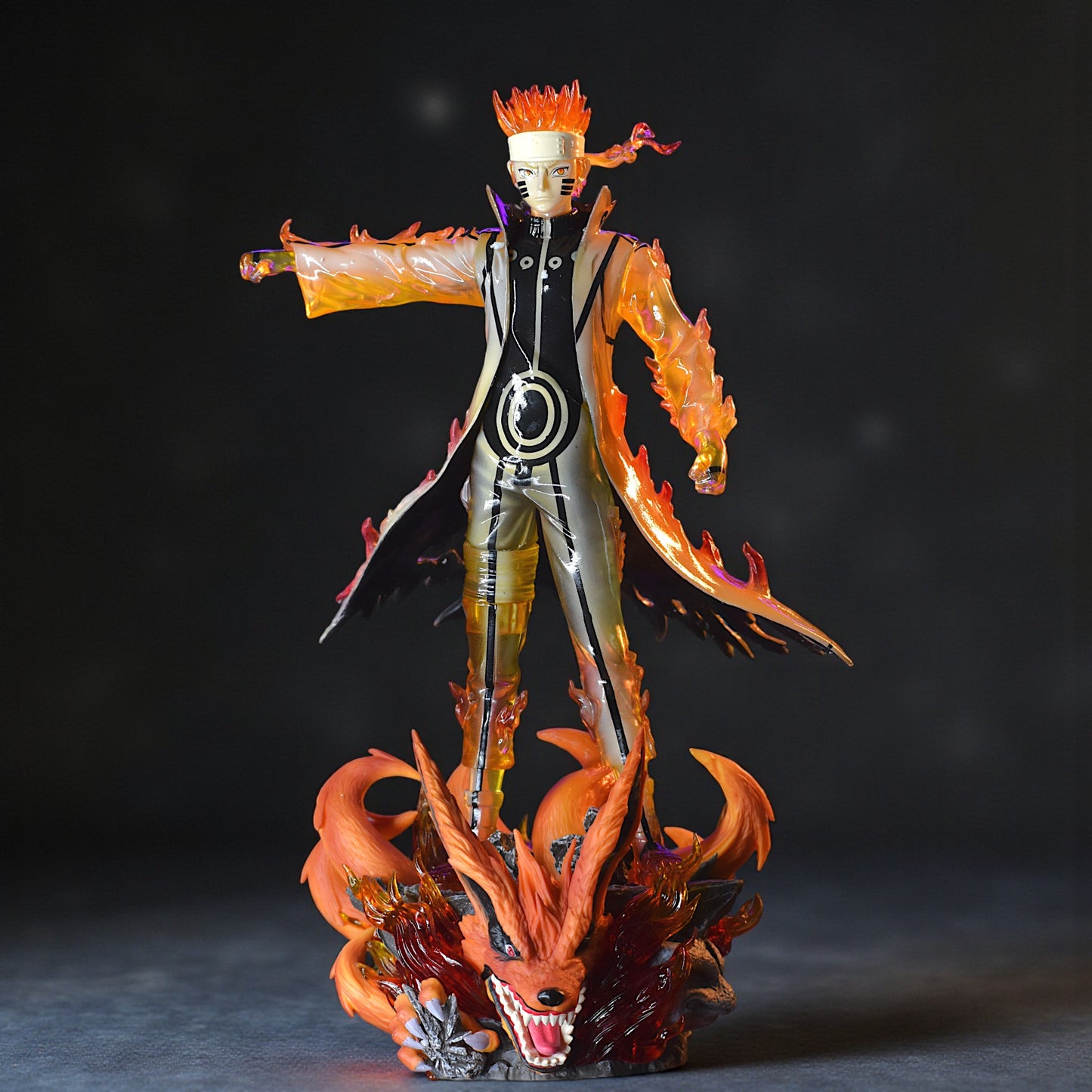Naruto Uzumaki Ultimate Figurine with 9 Tail Fox Base (32 cm Height) - Naruto