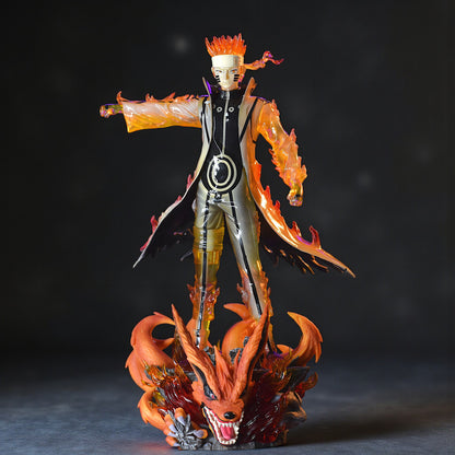 Naruto Uzumaki Ultimate Figurine with 9 Tail Fox Base (32 cm Height) - Naruto