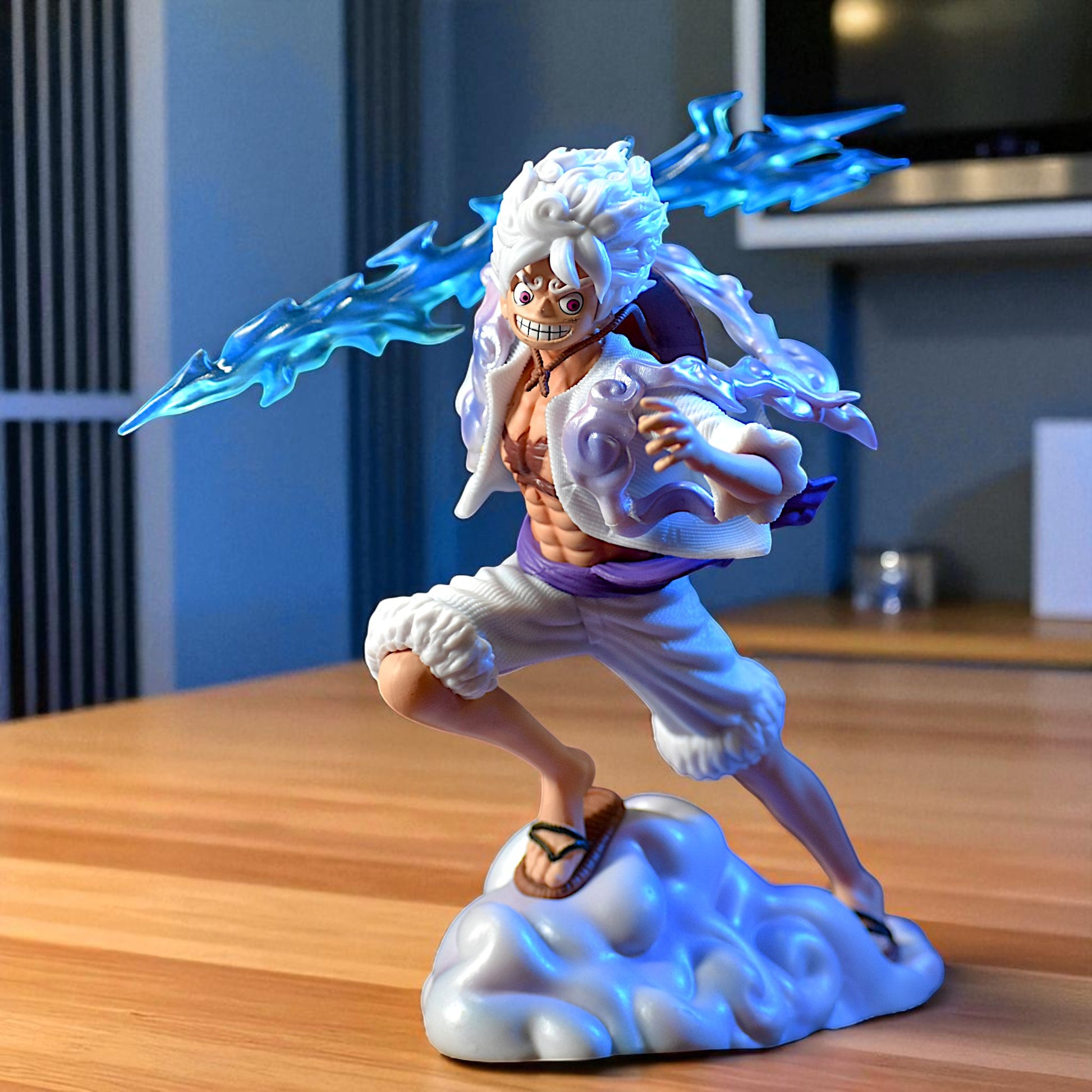 luffy action figure gear 5 SUN GOD NIKA MONKEY D. LUFFY GEAR 5 ACTION FIGURE WITH THUNDER SWORD ( – Masi Originals