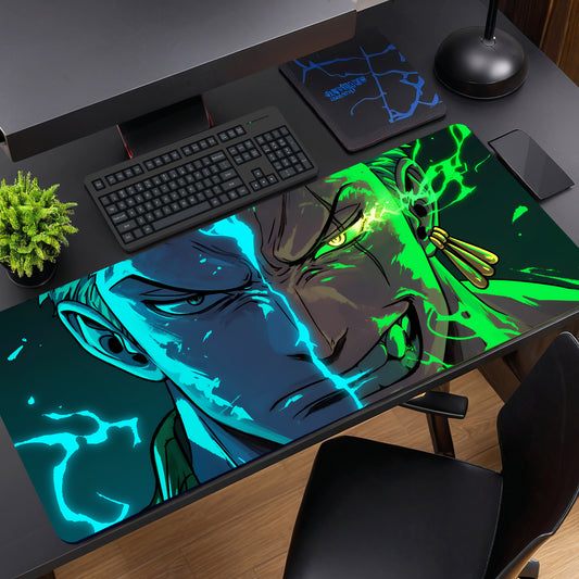 Pirate Hunter Roronoa Zoro Desk Mat (31 X 12 Inches) - Gaming Mouse Pad | Rubber Base Desk Mat