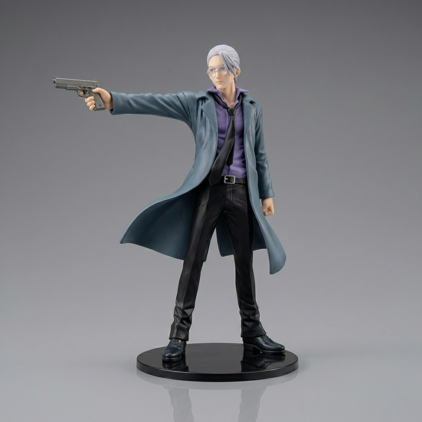 Sakamoto Anime Action Figure with Gun Pose | Premium Collectible Statue | Detailed Finish | Display Model for Fans