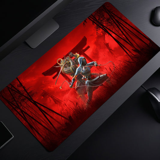 ASSASSIN CREED SHADOWS MOUSE PAD (23 X 11 INCHES) - GAMING MOUSE PAD | RUBBER BASE DESK MAT