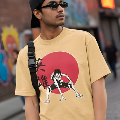 (One Piece) Monkey D. Luffy Oversized Style T-shirt (100% PREMIUM COTTON)