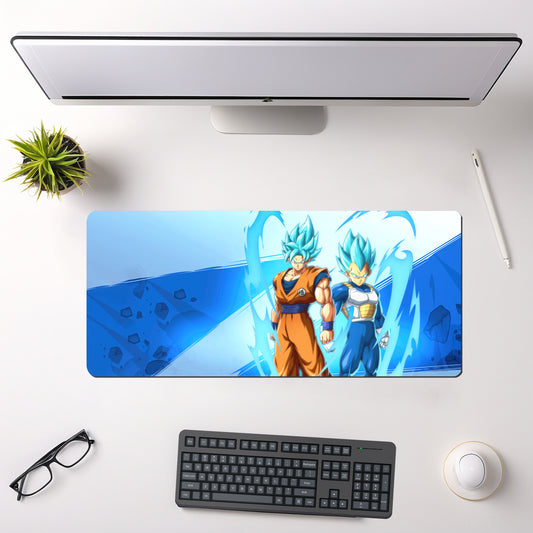 DRAGON BALL Z - GOKU & VEGETA MOUSE PAD (23 X 11 INCHES) - GAMING MOUSE PAD | RUBBER BASE DESK MAT