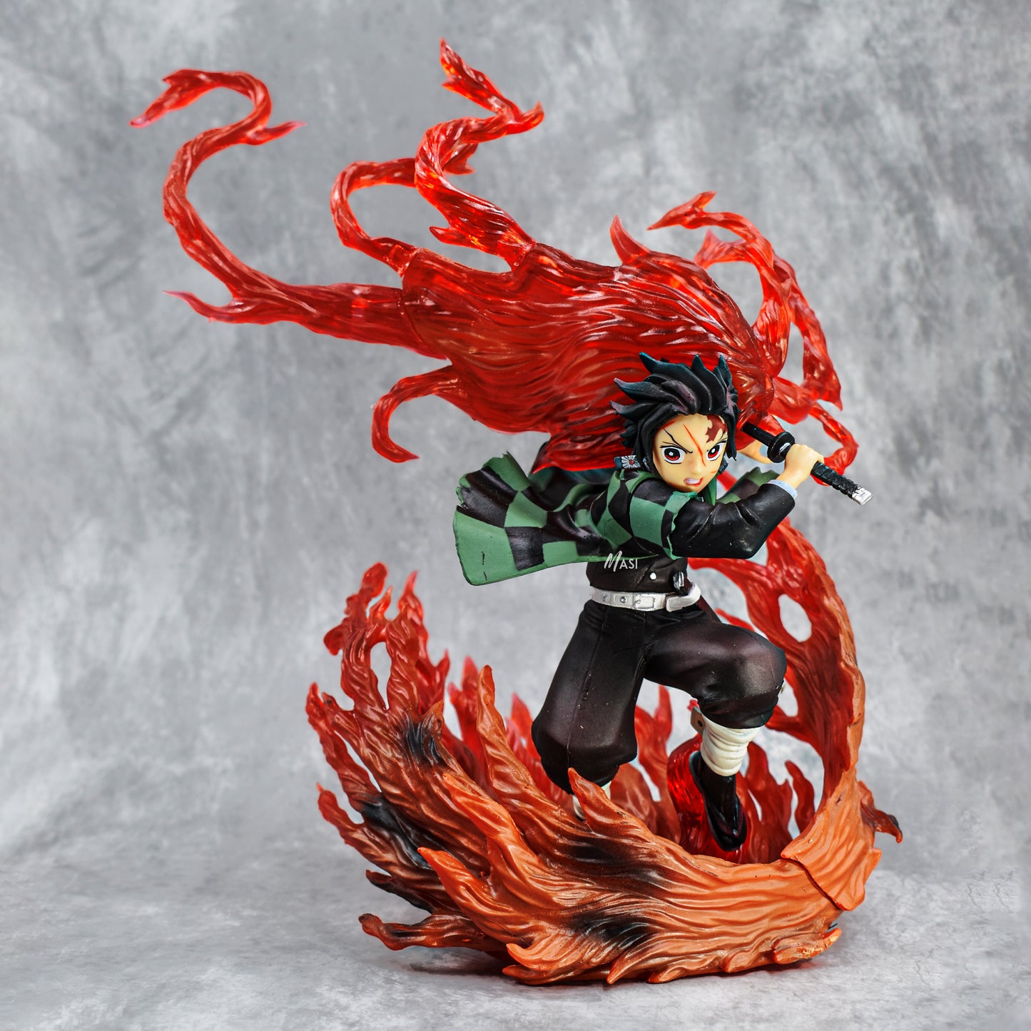 Demon Slayer Tanjiro Kamado Fire Breathing Attack Hinokami Kagura Action Figure 22 Cm