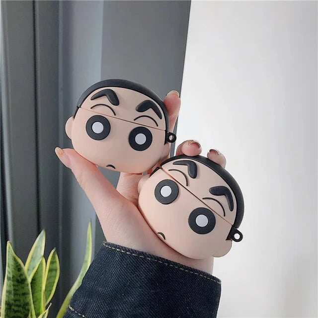 Shinchan Cute Iphone Airpods Cover Protection Case (Silicone)