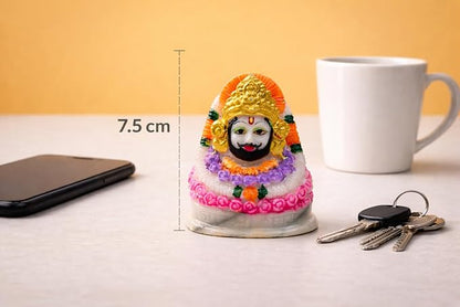 Khatu Shyam Ji Marble Idol – Colorful Spiritual Home Décor Murti