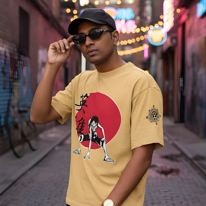(One Piece) Monkey D. Luffy Oversized Style T-shirt (100% PREMIUM COTTON)