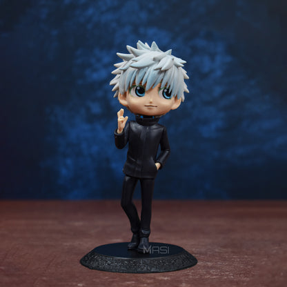 Gojo Satoru Q Style Action Figure With Stand (15 Cm Height) - Jujutsu Kaisen