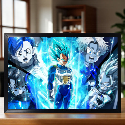 PRINCE VEGETA SSJ BLUE PHOTO FRAME (A4 SIZE) - DRAGON BALL Z