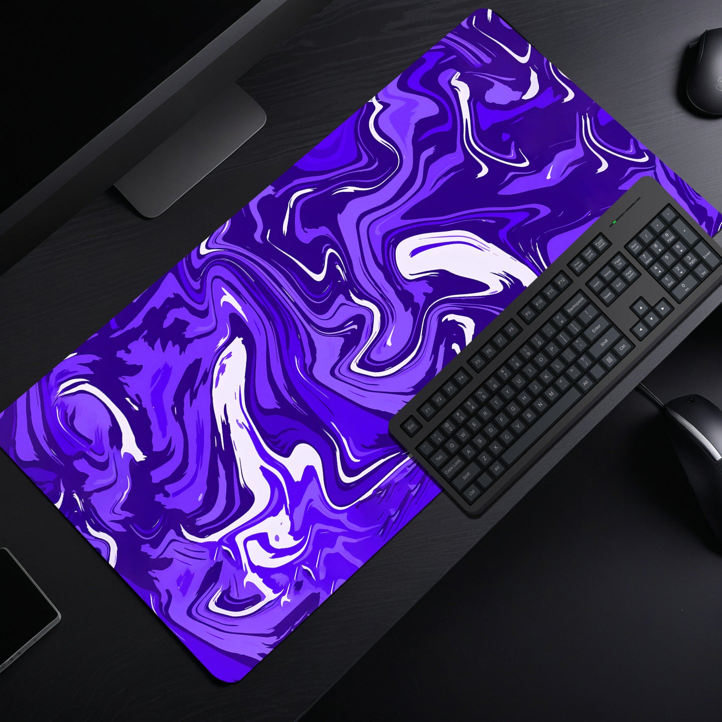 ABSTRACT MOUSE PAD (23 X 11 INCHES) - GAMING MOUSE PAD | RUBBER BASE DESK MAT