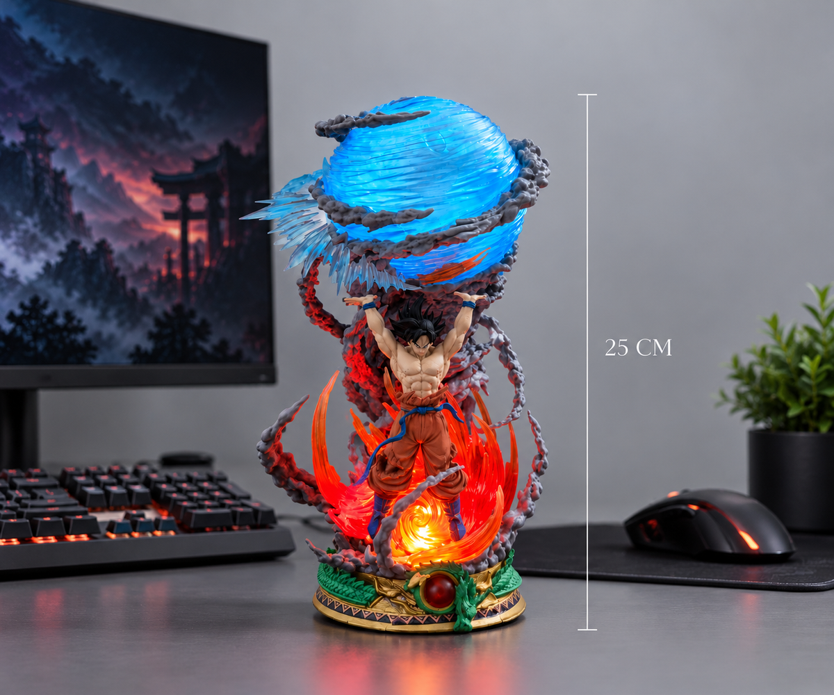 DRAGON BALL Z SON GOKU SPIRIT BOMB LIGHT-UP STATUE – 25 CM