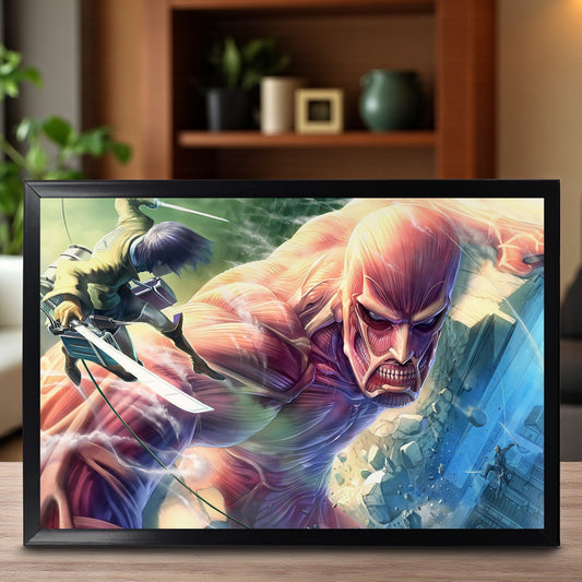 COLOSSAL TITAN VS EREN PHOTO FRAME (A4 SIZE) - ATTACK ON TITAN