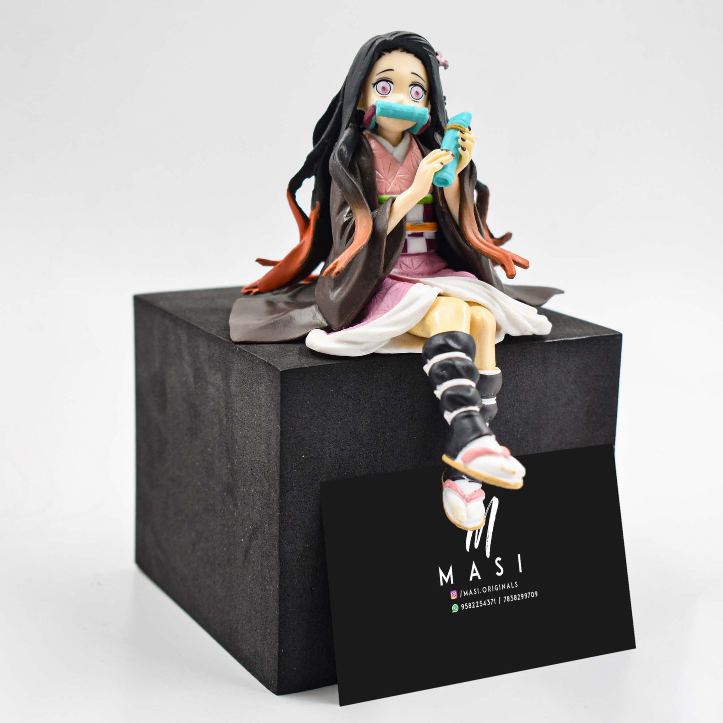 Nezuko Kamado Cute Sitting Action Figure - Demon Slayer
