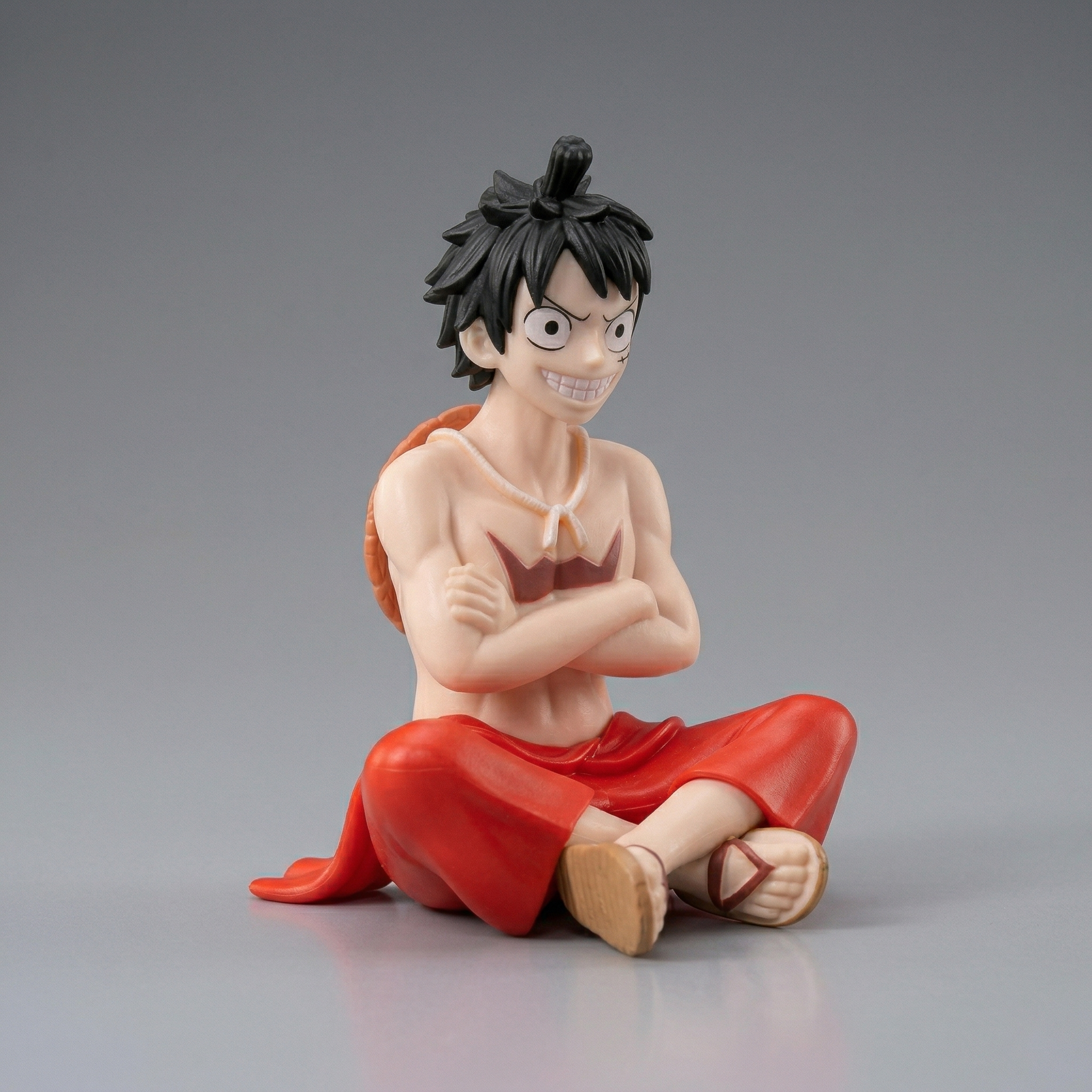 Monkey D. Luffy Sitting Pose Action Figure - Classic Anime Collectible