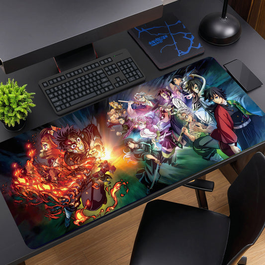 DEMON SLAYER INFINITY WAR DESK MAT (31 X 12 INCHES) GAMING MOUSE PAD | RUBBER BASE DESK MAT