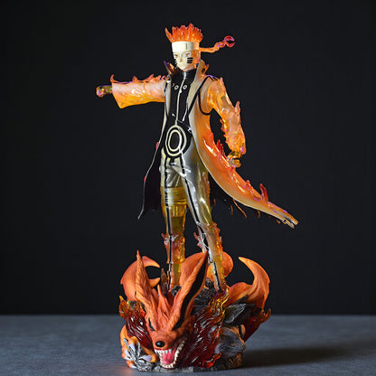 Naruto Uzumaki Ultimate Figurine with 9 Tail Fox Base (32 cm Height) - Naruto