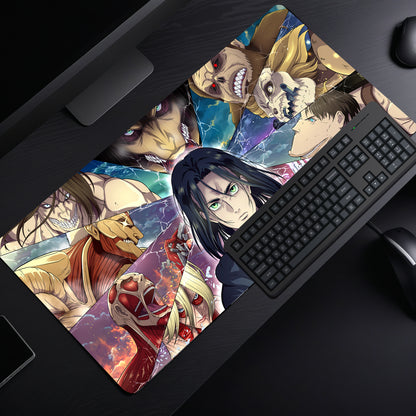 ATTACK ON TITAN - EREN YEAGER MOUSE PAD (23 X 11 INCHES) - GAMING MOUSE PAD | RUBBER BASE DESK MAT