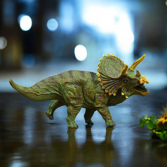 Dinosaur Action Figure - Realistic 10-Inch Triceratops Horridus Toy