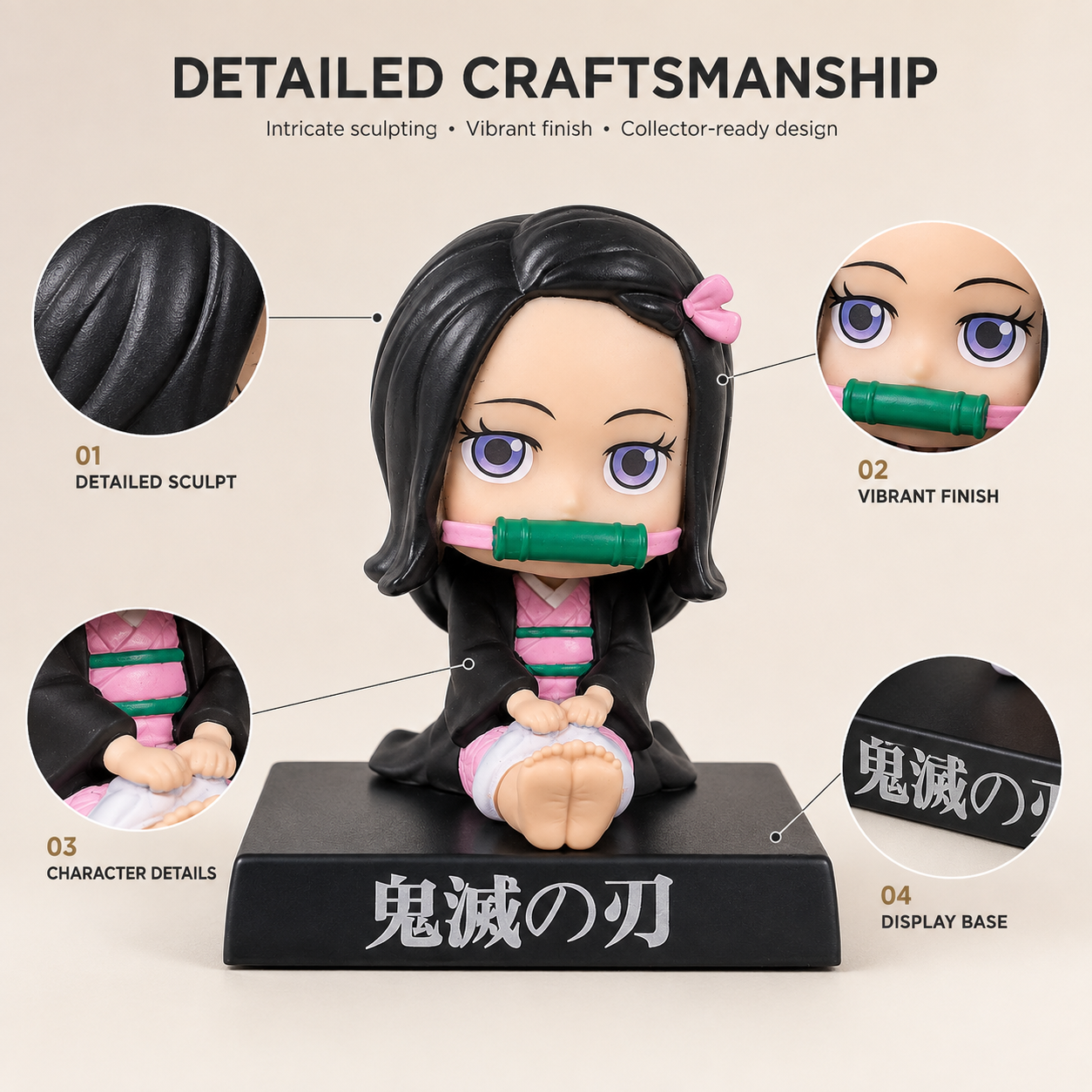 NEZUKO BOBBLEHEAD/MOBILE HOLDER STAND