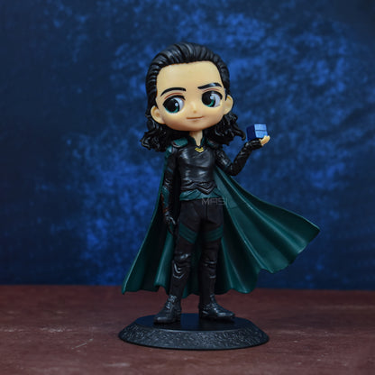 Loki With Tesseract Iconic Q Posket Action Figure With Stand (16 Cm Height)