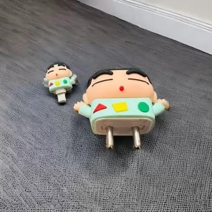 Shinchan Cute Iphone Charger Cover Protection Case (Silicone)