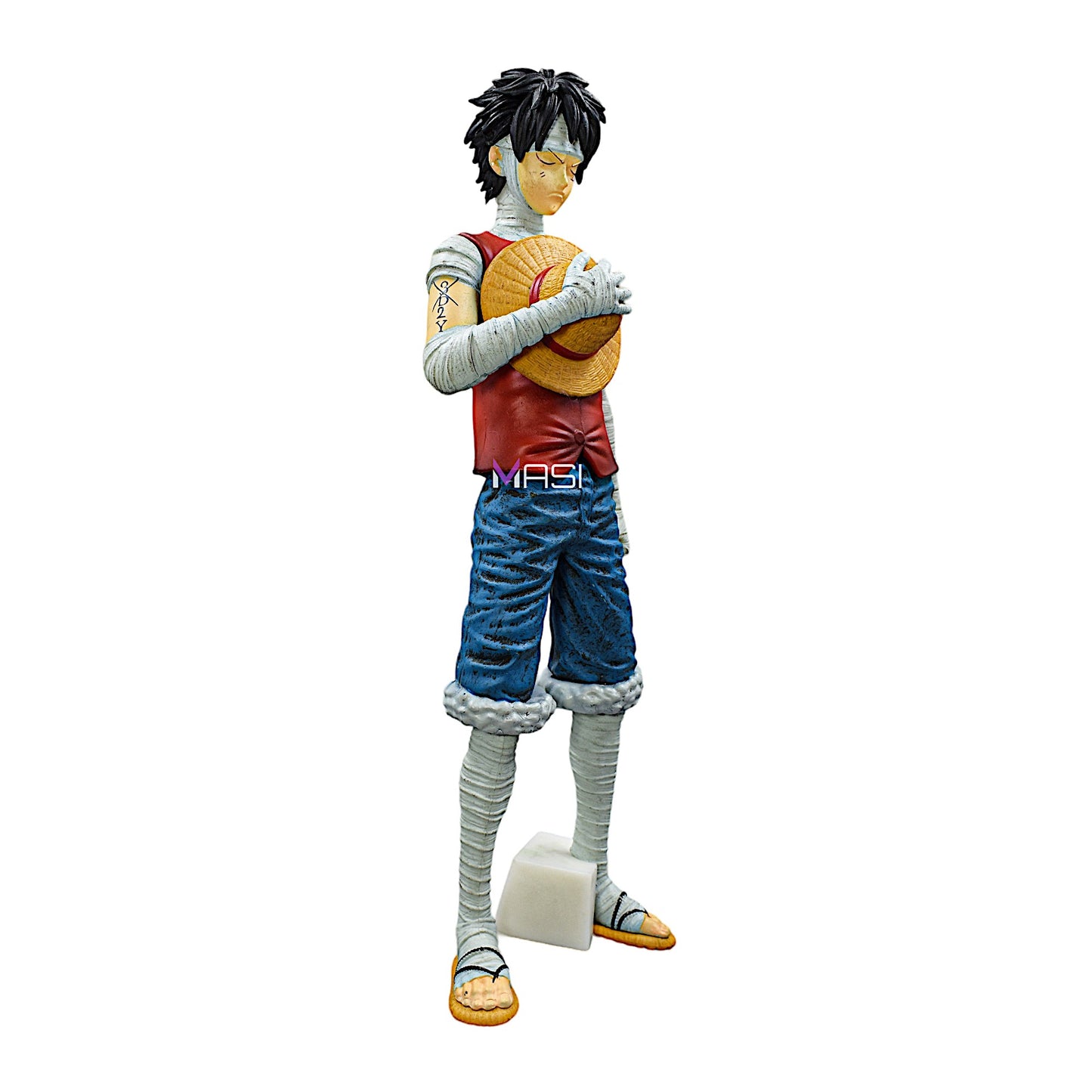 Monkey D. Luffy Holding Straw Hat Action Figure (28 Cm Height) - One Piece