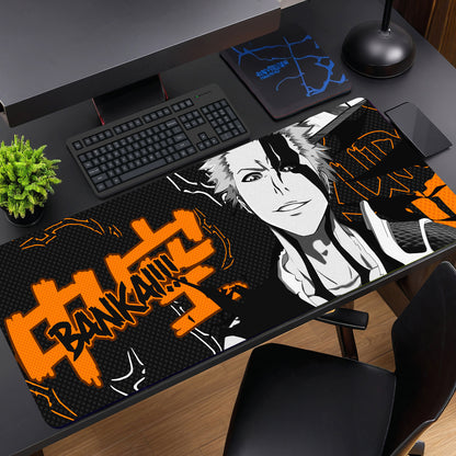 (BLEACH) ICHIGO KUROSAKI PREMIUM EDITION DESK MAT (31 X 12 INCHES) - GAMING MOUSE PAD | RUBBER BASE DESK MAT