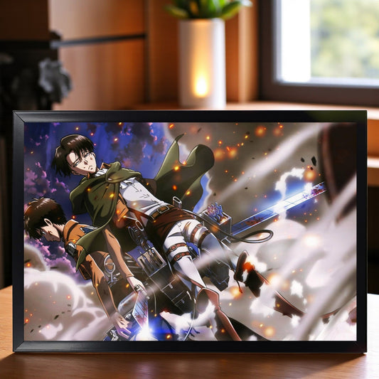 EREN YEAGER AND LEVI ACKERMAN PHOTO FRAME (A4 SIZE) - ATTACK ON TITAN