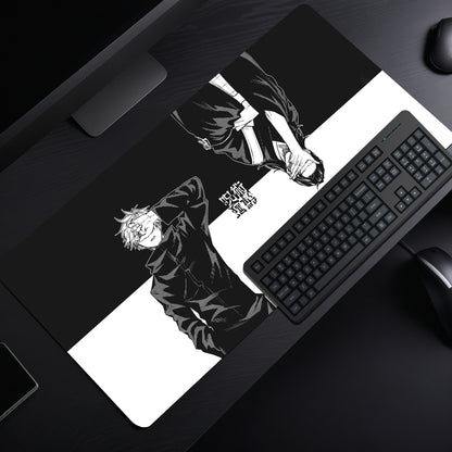 JUJUTSU KAISEN GOJO AND GETO MOUSE PAD (23 X 11 INCHES) - GAMING MOUSE PAD | RUBBER BASE DESK MAT