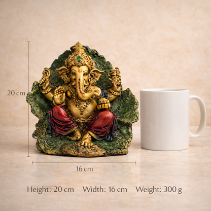 Lord Ganesha Idol - Symbol of Wisdom, Success & Prosperity | Spiritual Home Decor | Puja Room Murti | Gift for Good Luck